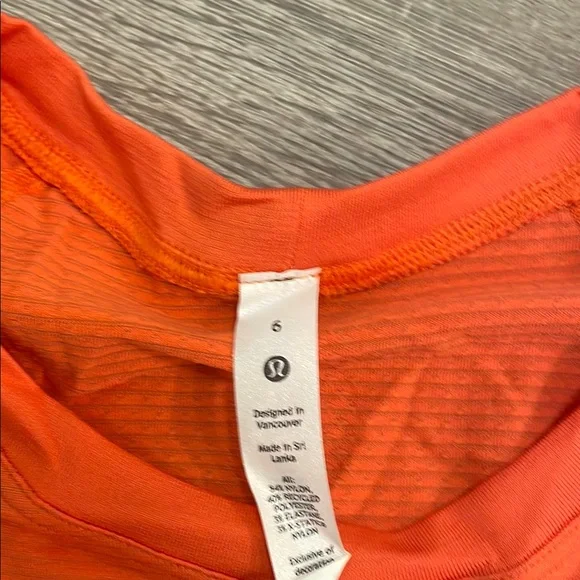 Lululemon Orange Athletic Top - Picture 4 of 4